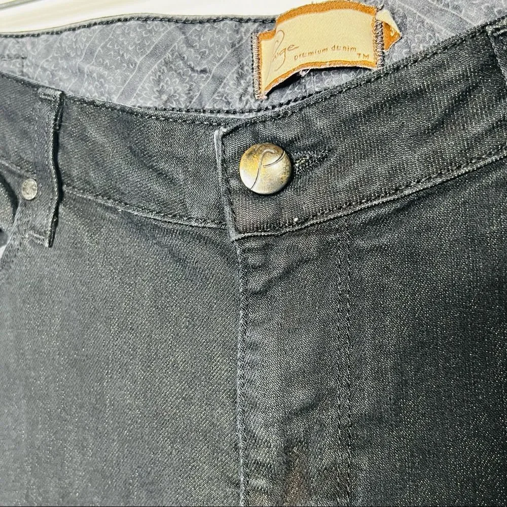 Paige Skyline Ankle Peg Jeans Black Wash